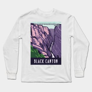 WPA Poster of Black Canyon of the Gunnison National Park Colorado, USA Long Sleeve T-Shirt